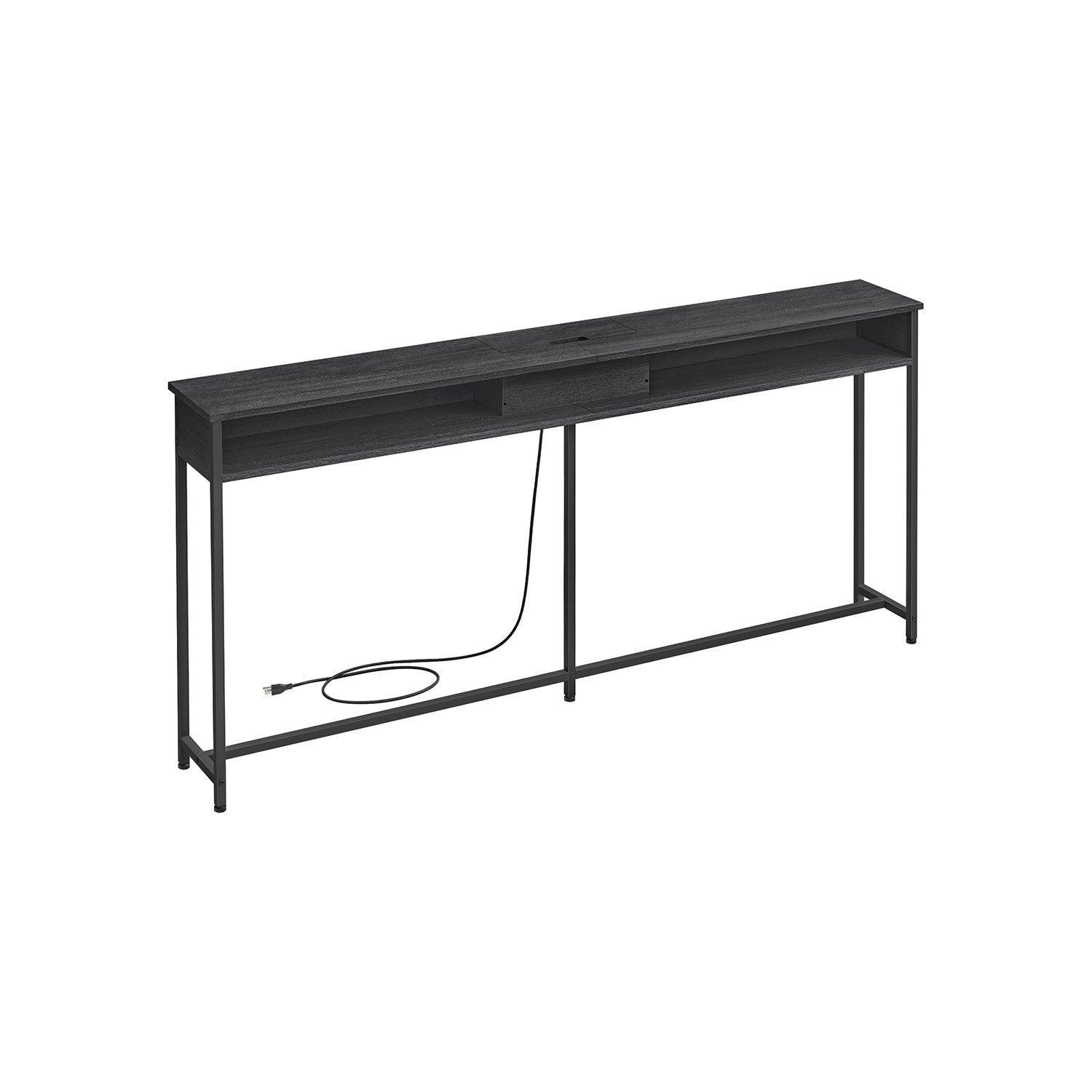 70.9-Inch Narrow Console Table Black FredCo