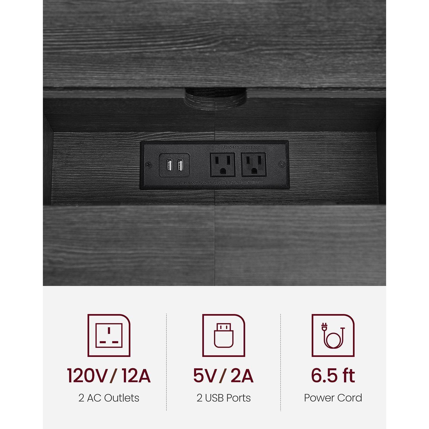 70.9-Inch Narrow Console Table Black FredCo