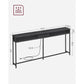 70.9-Inch Narrow Console Table Black FredCo