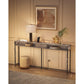 70.9-Inch Narrow Console Table Greige and Black FredCo