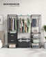 70.9” Wide Freestanding Clothes Rack Ebony Black FredCo