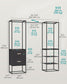 70.9” Wide Freestanding Clothes Rack Ebony Black FredCo