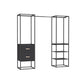 70.9” Wide Freestanding Clothes Rack Ebony Black FredCo
