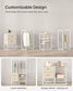 70.9” Wide Freestanding Clothes Rack Natural Beige FredCo