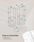 70.9” Wide Freestanding Clothes Rack Natural Beige FredCo