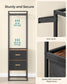 70.9” Wide Freestanding Clothes Rack Rustic Brown FredCo