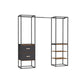 70.9” Wide Freestanding Clothes Rack Rustic Brown FredCo