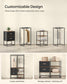 70.9” Wide Freestanding Clothes Rack Rustic Brown FredCo