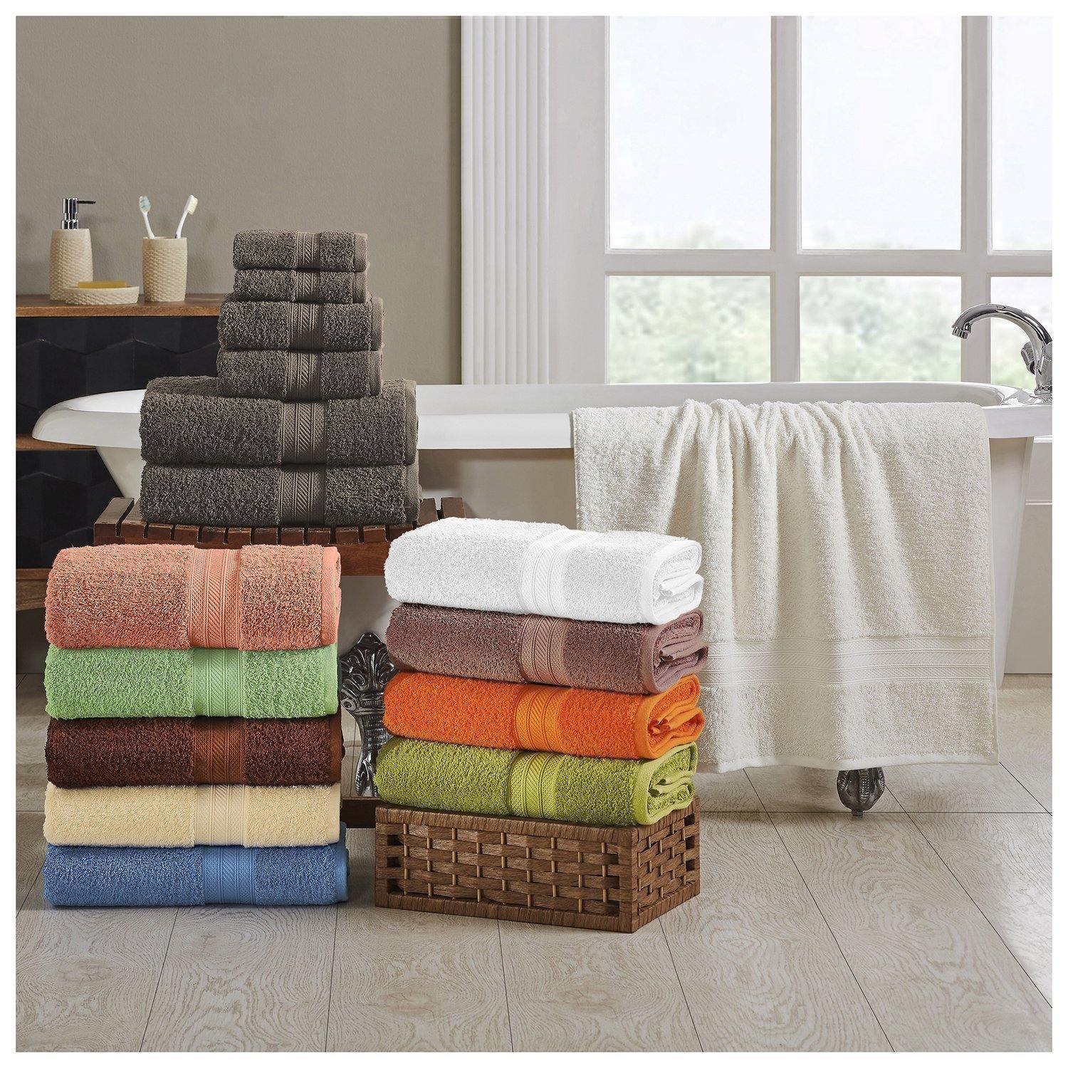 700 GSM Plush Absorbent Long Staple Combed Cotton 6-Piece Towel Set FredCo