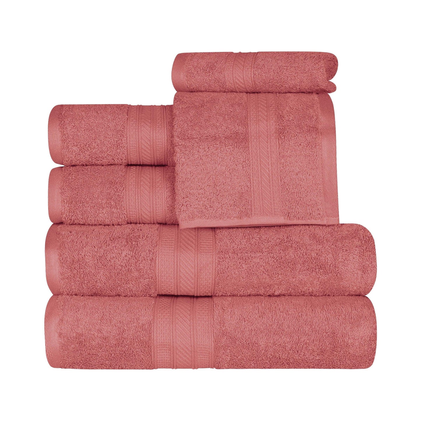 700 GSM Plush Absorbent Long Staple Combed Cotton 6-Piece Towel Set FredCo