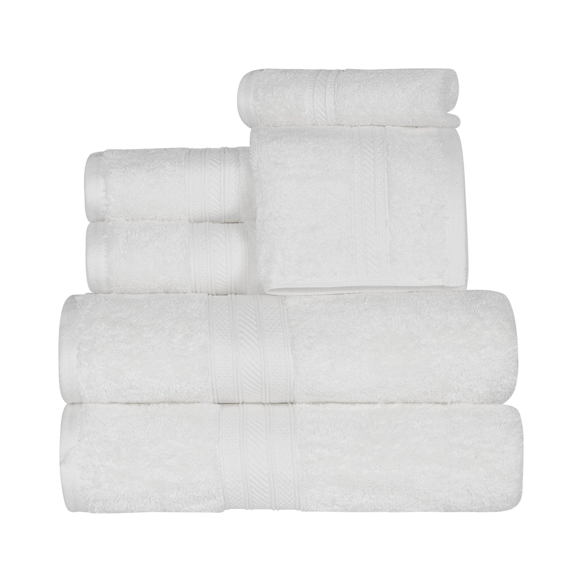 700 GSM Plush Absorbent Long Staple Combed Cotton 6-Piece Towel Set FredCo