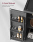 71.9" Tall Kitchen Pantry Storage Cabinet Ink Black FredCo