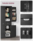 71.9" Tall Kitchen Pantry Storage Cabinet Ink Black FredCo
