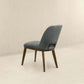 Modern Blake Dark Grey Fabric Dining Chair (Set of 2) with Walnut Wood Base 33.7'H x 19.3'W x 24.8'D FredCo