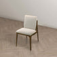 Grivelle Contemporary Cream Fabric Dining Chair Set with Solid Wood Base Set Of 2 FredCo