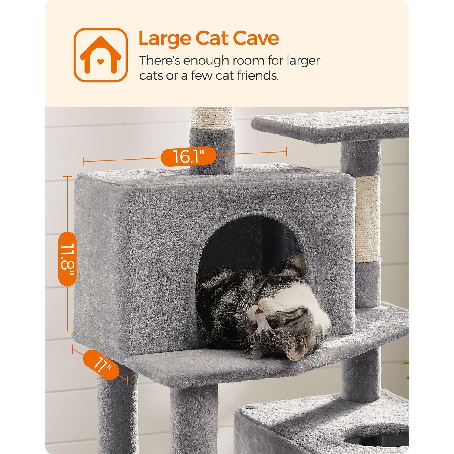 75.2-Inch Large Cat Tree Light Gray FredCo