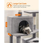 75.2-Inch Large Cat Tree Light Gray FredCo