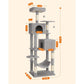 75.2-Inch Large Cat Tree Light Gray FredCo