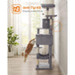 75.2-Inch Large Cat Tree Light Gray FredCo