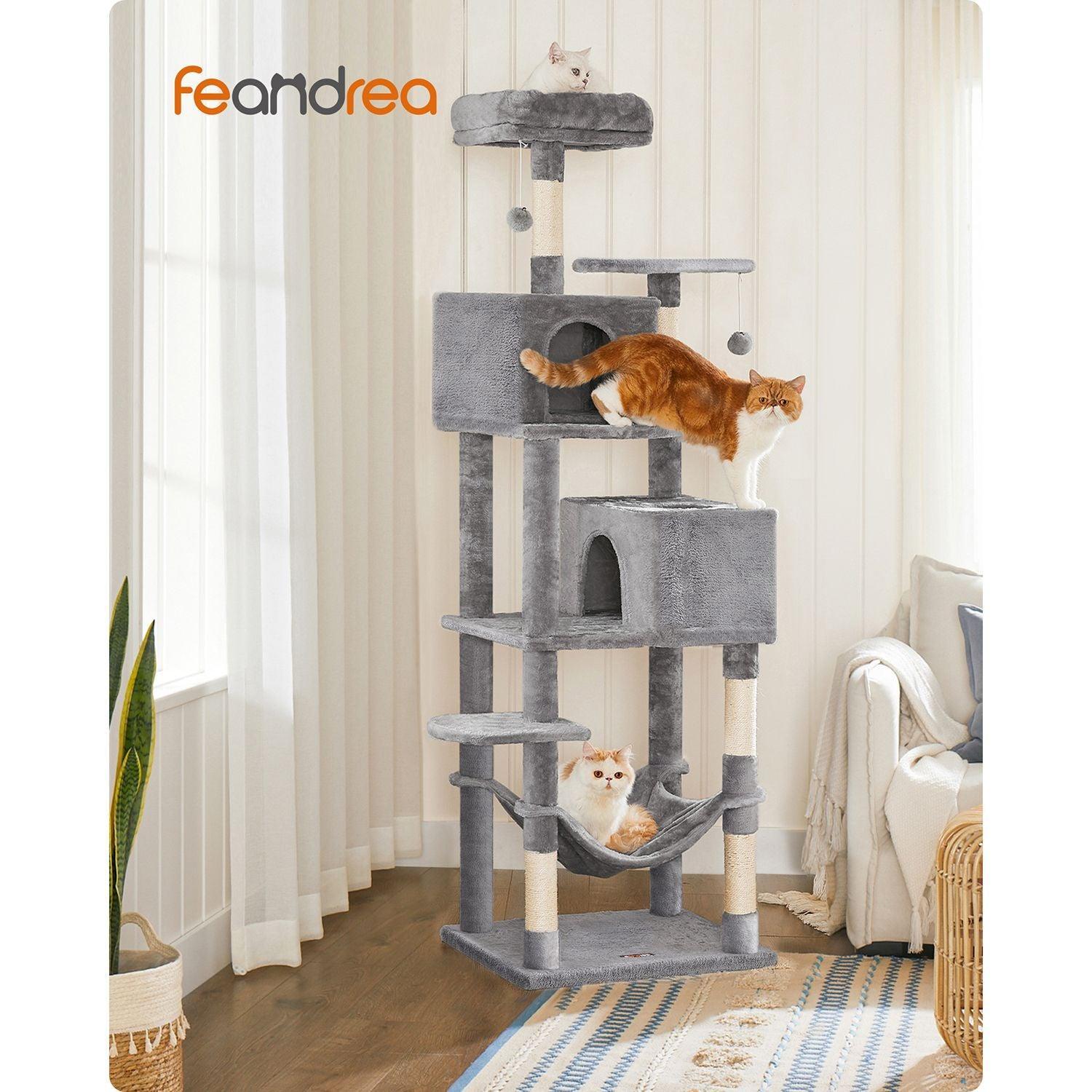 75.2-Inch Large Cat Tree Light Gray FredCo