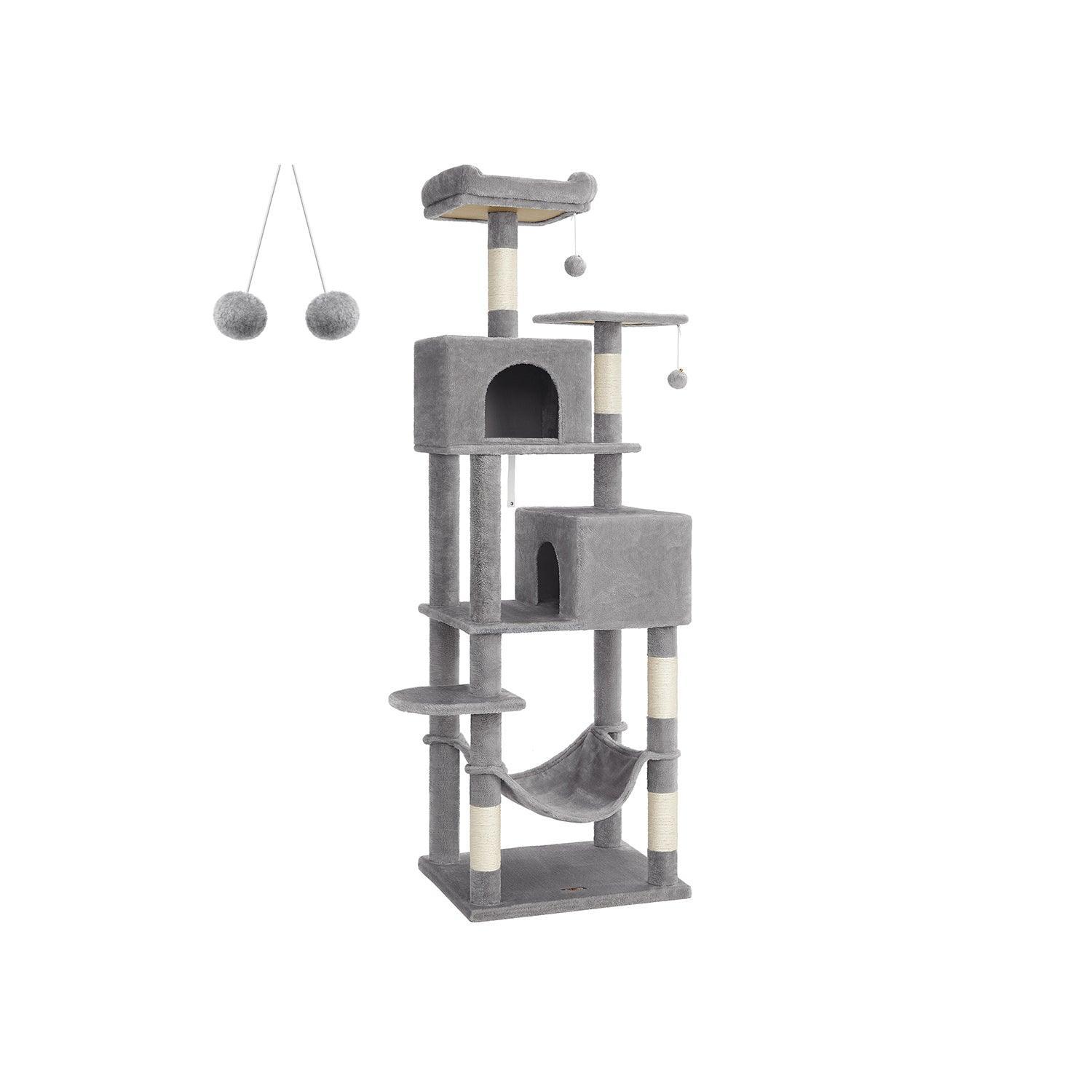 75.2-Inch Large Cat Tree Light Gray FredCo