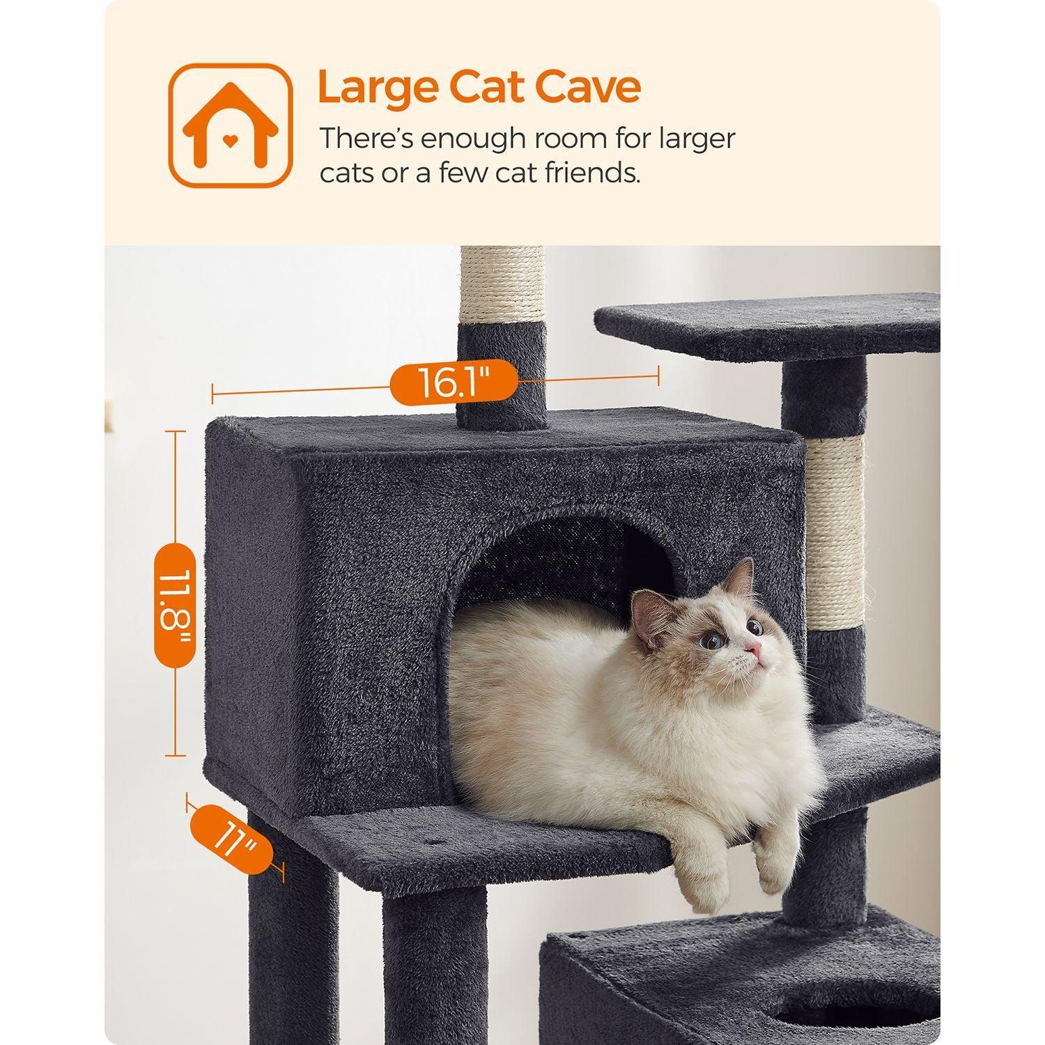 75.2-Inch Large Cat Tree Smoky Gray FredCo