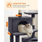 75.2-Inch Large Cat Tree Smoky Gray FredCo