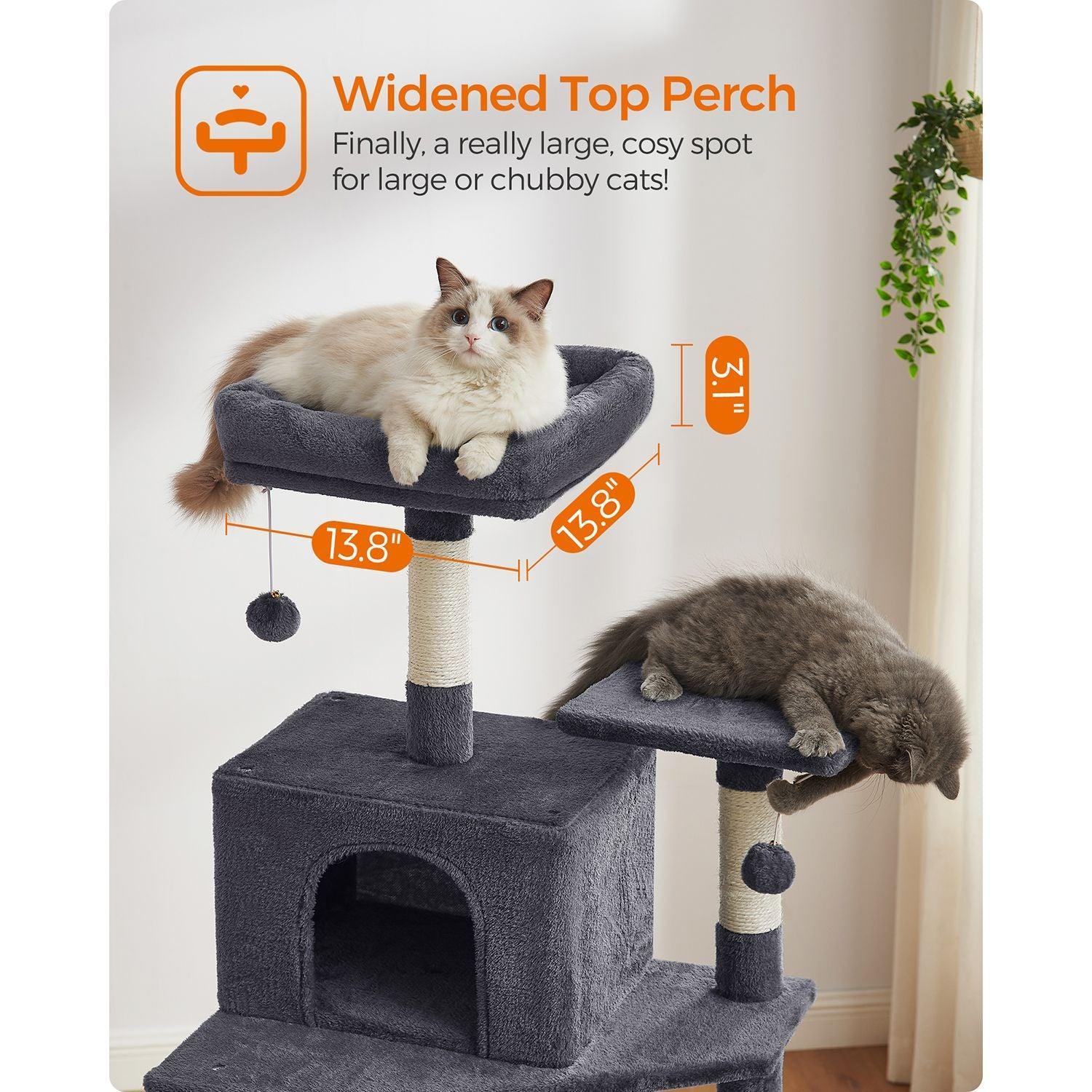 75.2-Inch Large Cat Tree Smoky Gray FredCo