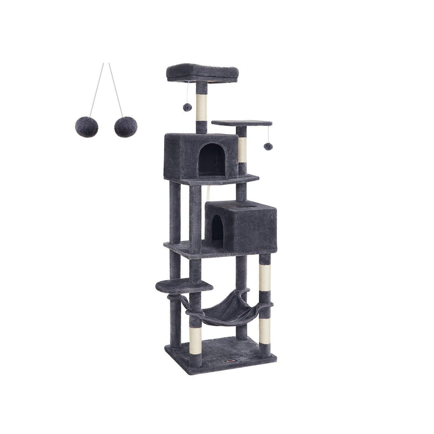 75.2-Inch Large Cat Tree Smoky Gray FredCo