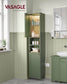 VASAGLE Tall Bathroom Cabinet with Lights – Forest Green