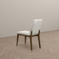 Ines Modern White Boucle Dining Chair (Set of 2) with Solid Wood Base and Foam Padding 35.8'H x 18.9'W x 24'D FredCo