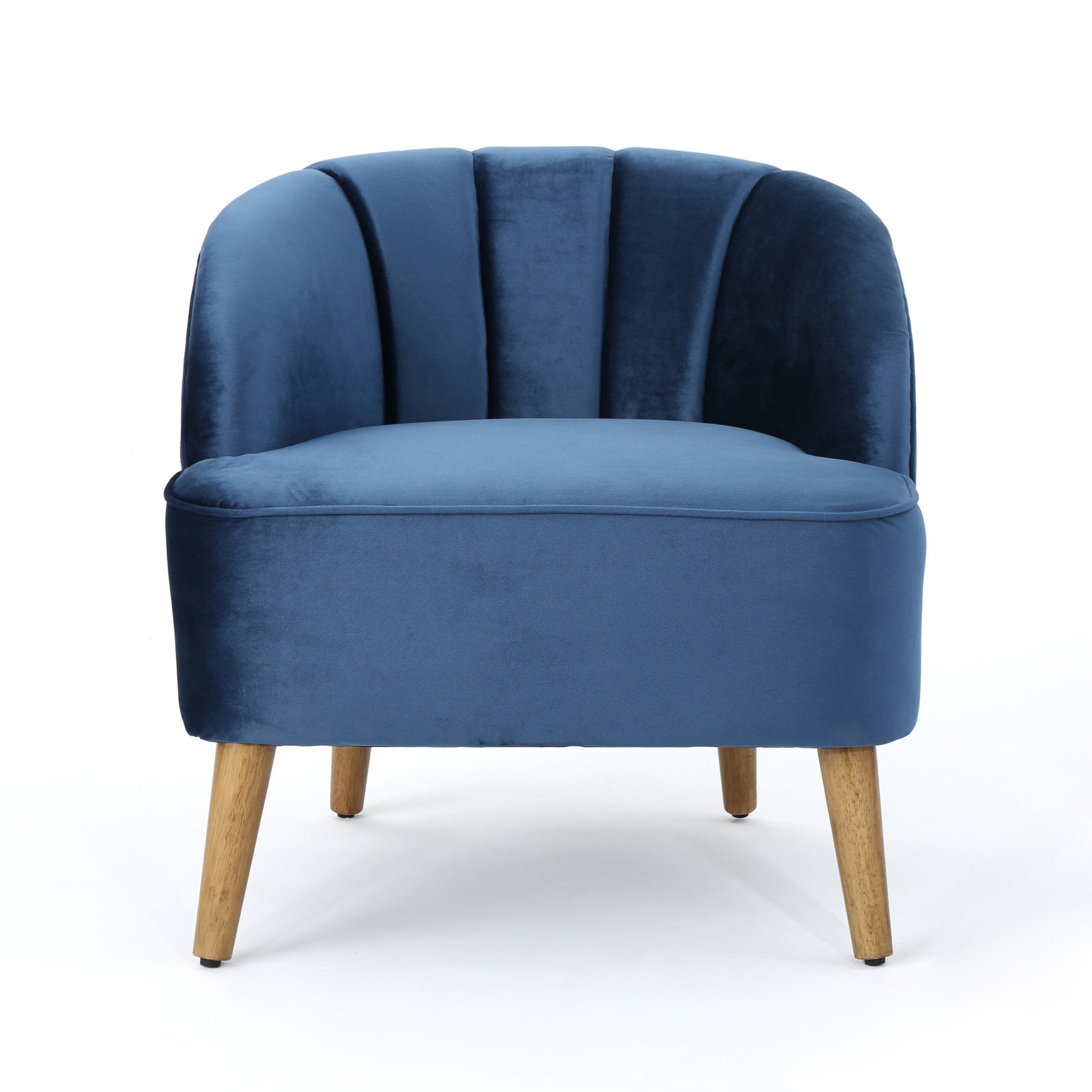 Accent Chair, Club Armchair, Modern Reading Chair, Antique Navy Blue Altay Velvet FredCo