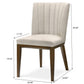 Elmwood Beige Fabric Dining Chair Set For Living Room Bedroom 34.6'H x 20.9'W x 24'D FredCo