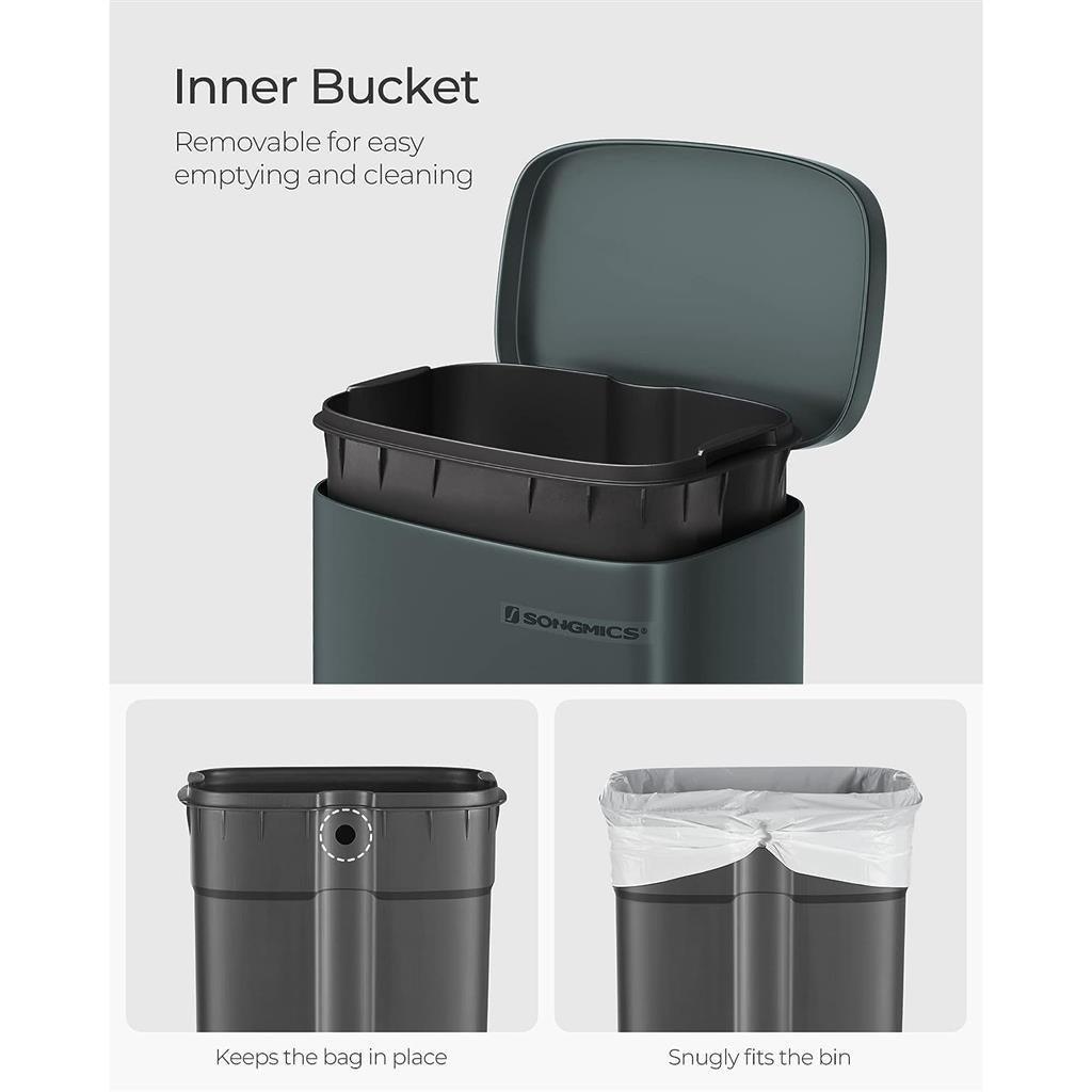 8 Gallon Trash Can with Lid FredCo