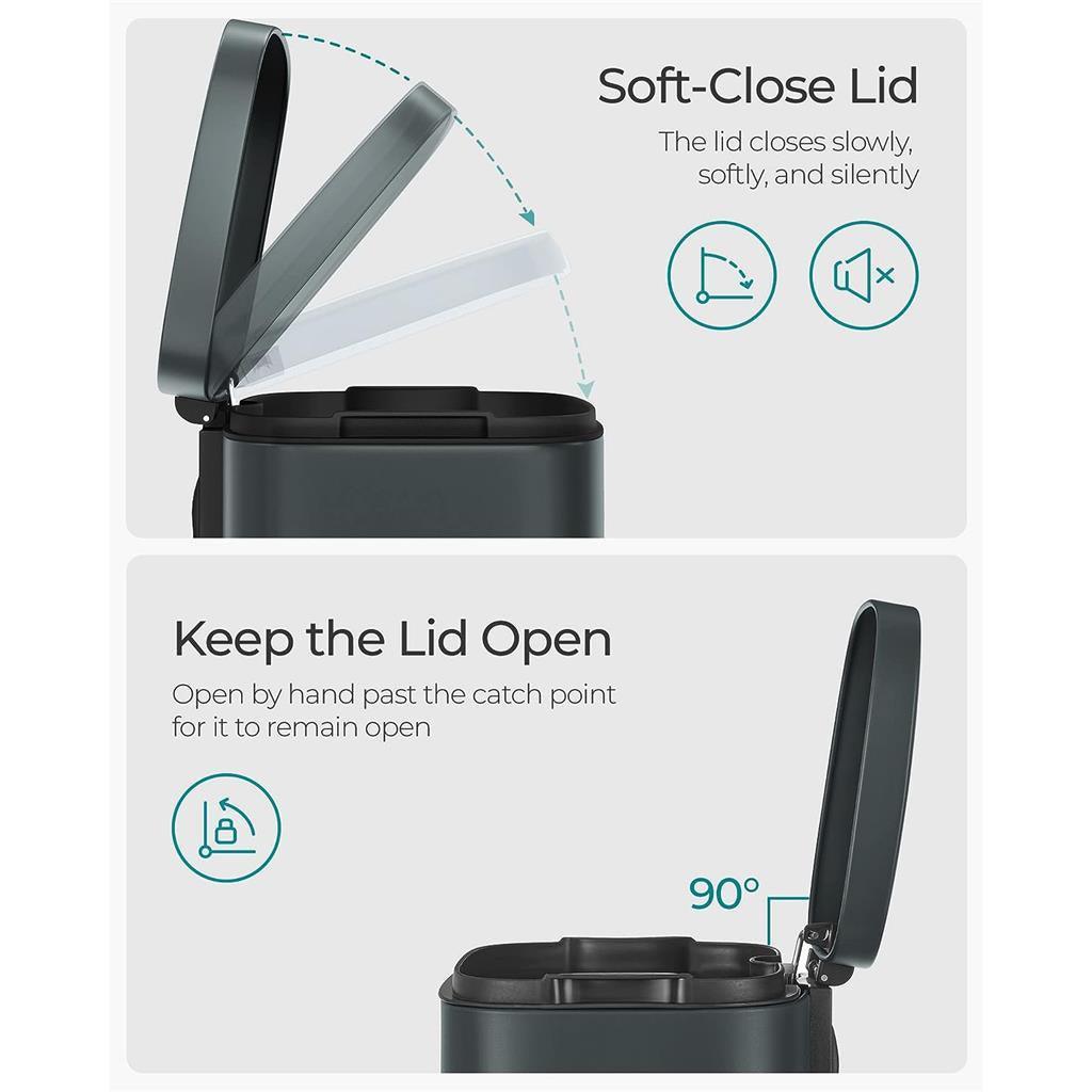 8 Gallon Trash Can with Lid FredCo