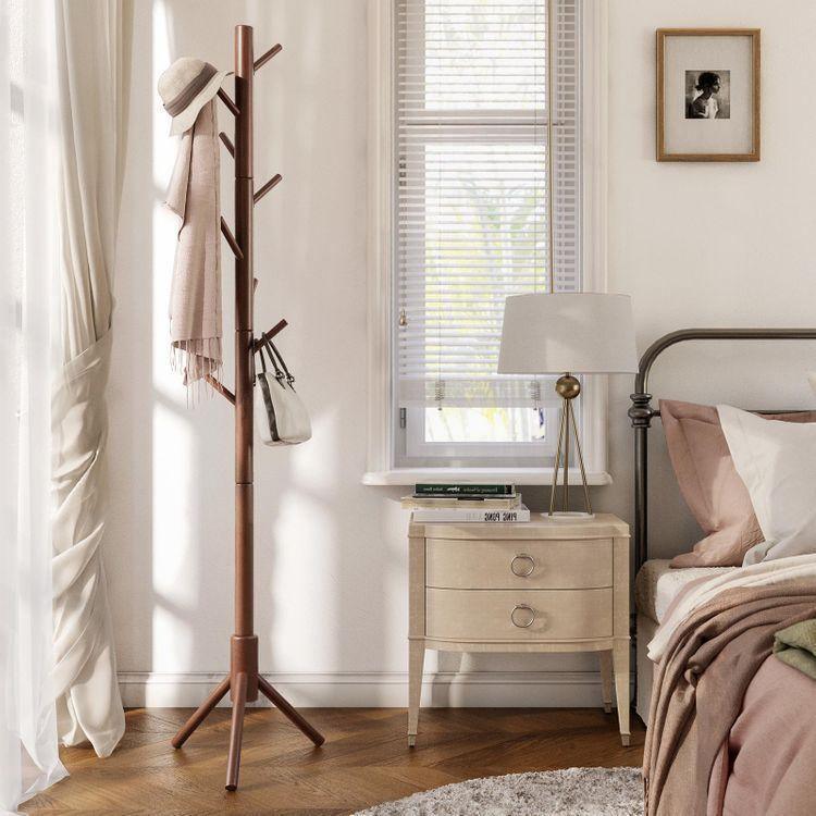 Spring Loaded Clothes Tree 8 Hooks Clothes Tree