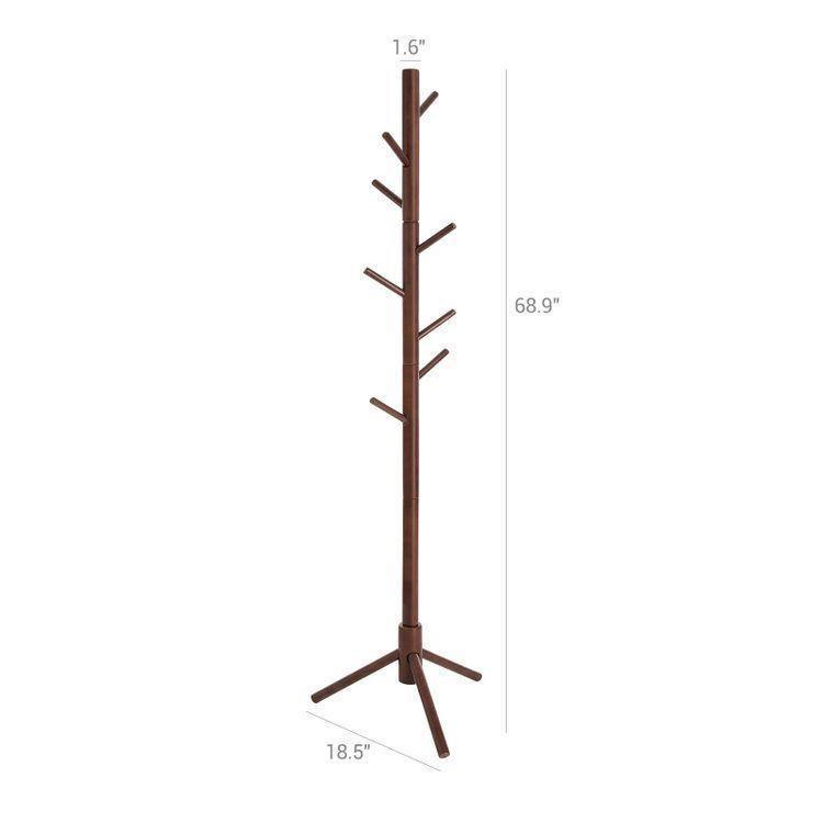 Spring Loaded Clothes Tree 8 Hooks Clothes Tree