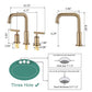 8 in. Widespread Double Handle Bathroom Faucet with Pop Up Drain in Brushed Gold FredCo