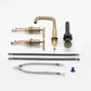 8 in. Widespread Double Handle Bathroom Faucet with Pop Up Drain in Brushed Gold FredCo