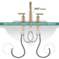 8 in. Widespread Double Handle Bathroom Faucet with Pop Up Drain in Brushed Gold FredCo