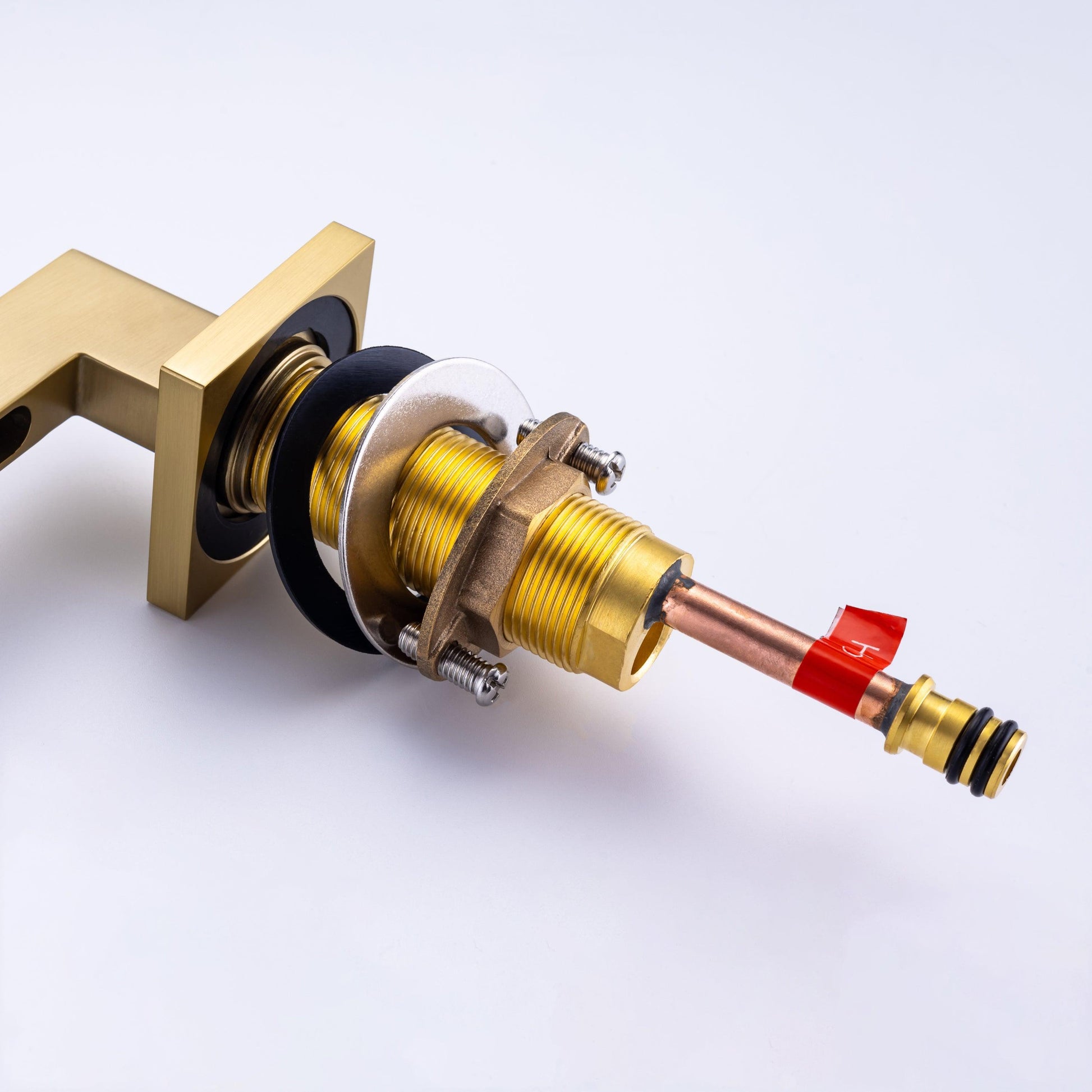 8 inch Widespread Bathroom Faucet Brushed Gold for Sink 3 Hole Brass 2 Handle FredCo