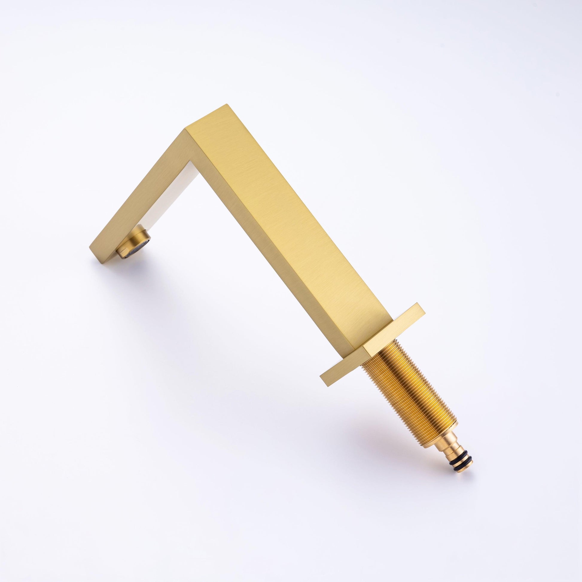 8 inch Widespread Bathroom Faucet Brushed Gold for Sink 3 Hole Brass 2 Handle FredCo