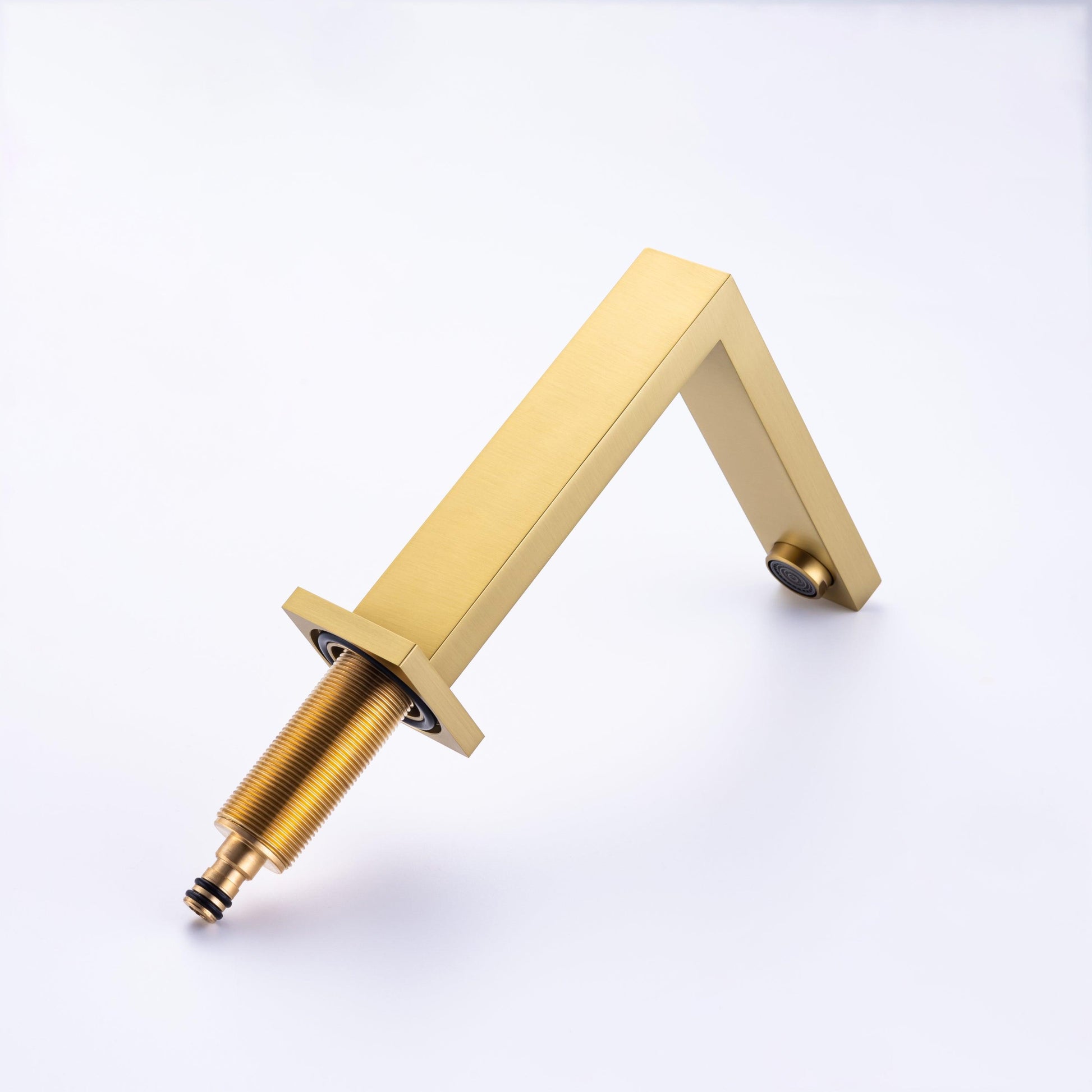 8 inch Widespread Bathroom Faucet Brushed Gold for Sink 3 Hole Brass 2 Handle FredCo