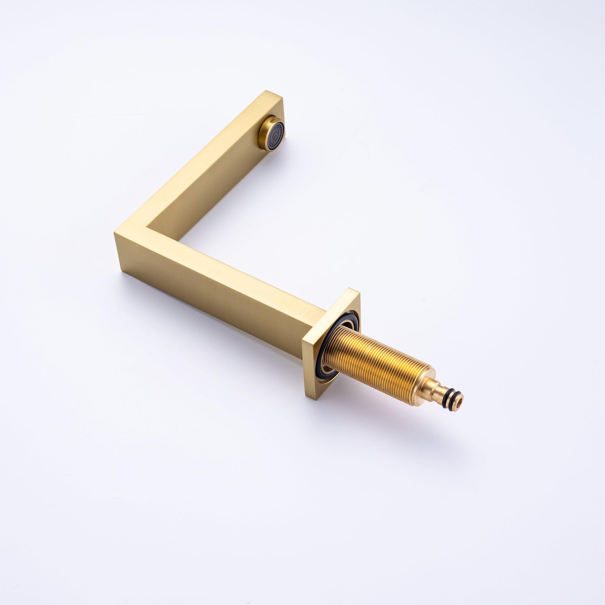 8 inch Widespread Bathroom Faucet Brushed Gold for Sink 3 Hole Brass 2 Handle FredCo