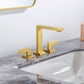 8 inch Widespread Bathroom Faucet Brushed Gold for Sink 3 Hole Brass 2 Handle FredCo