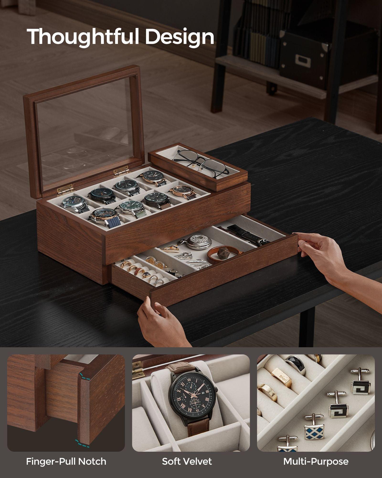 8-Slot Wooden Watch Box FredCo