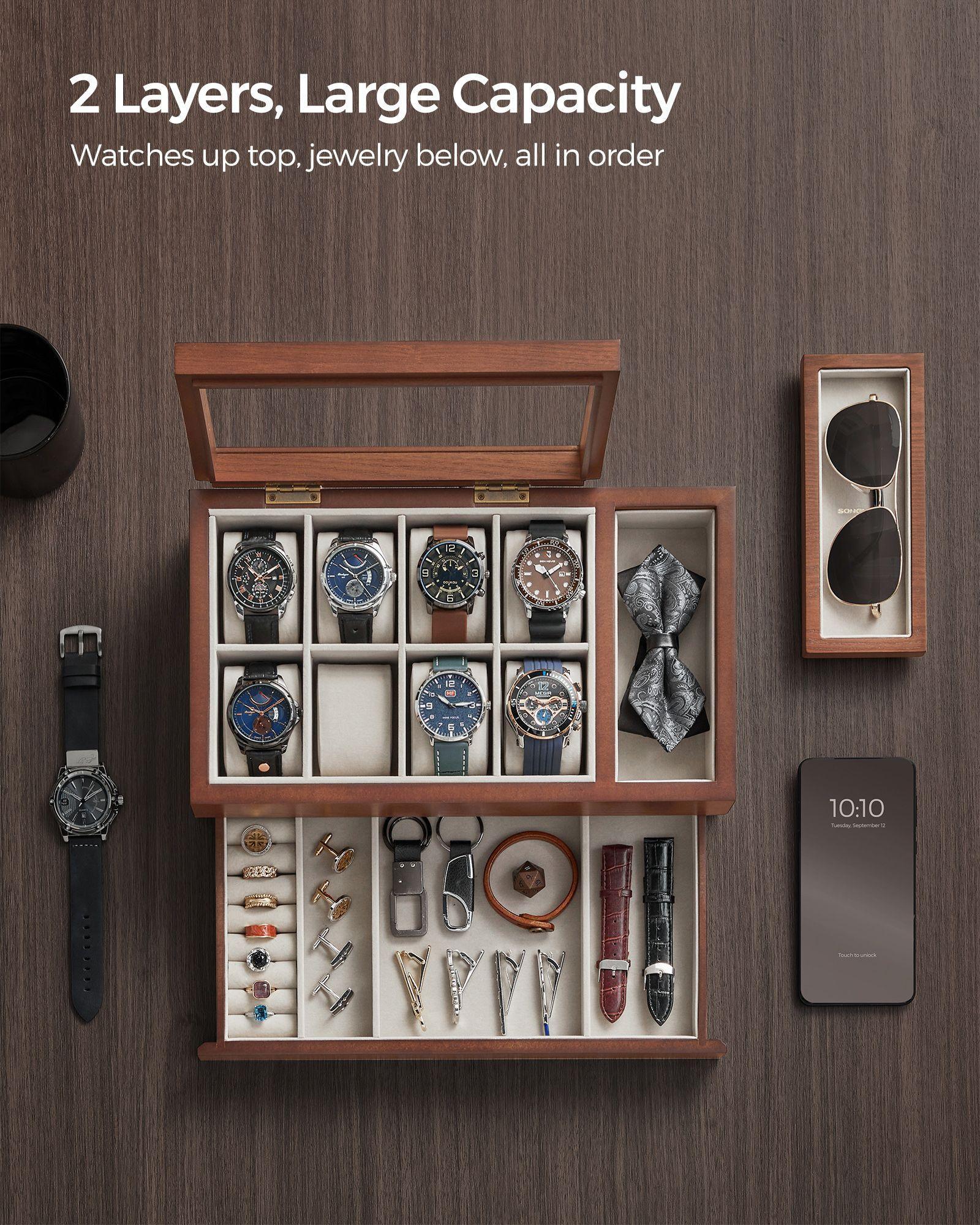 8-Slot Wooden Watch Box FredCo
