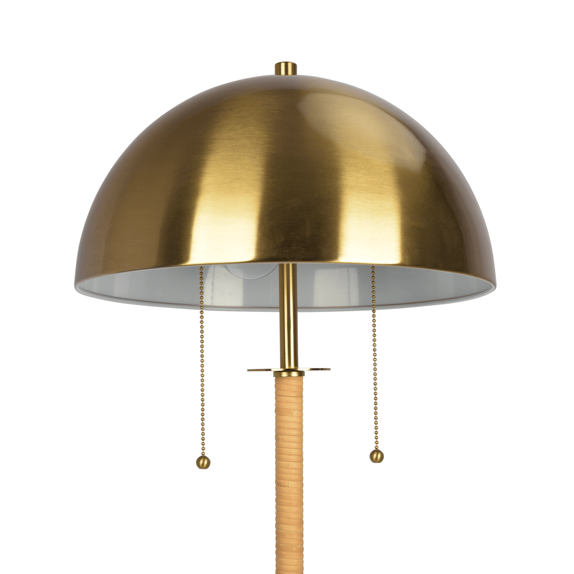 Modern gold dome table lamp with pull chains, luxury home decor from FredCo International