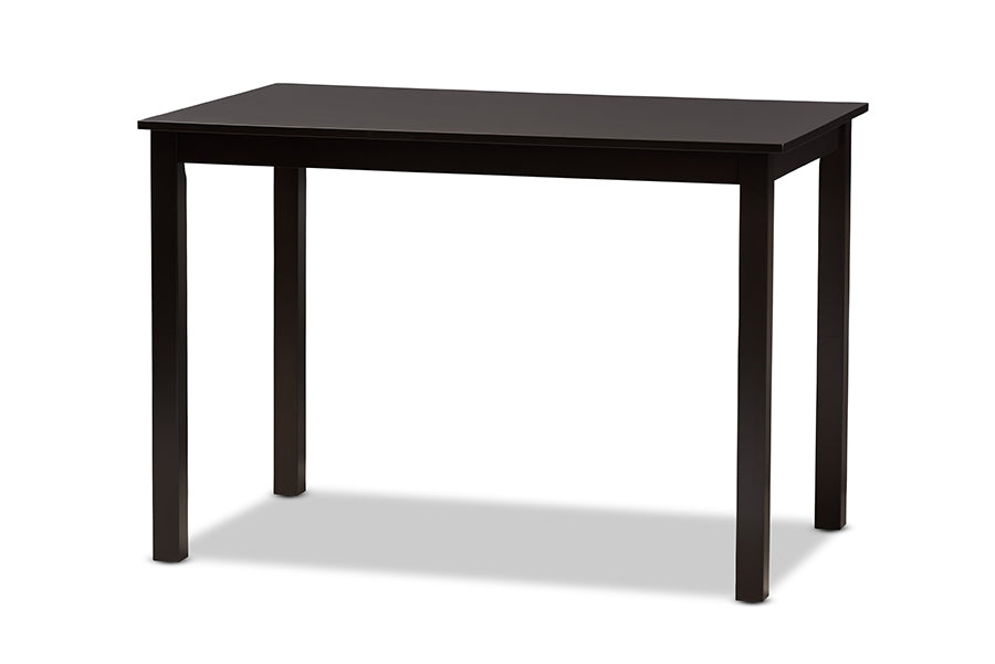 Baxton Studio Eveline Modern Espresso Brown Finished Wood 43-Inch Dining Table