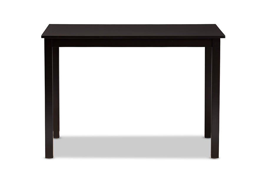 Baxton Studio Eveline Modern Espresso Brown Finished Wood 43-Inch Dining Table